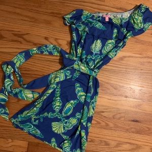 Lilly Pulitzer seashell-patterned jersey dress